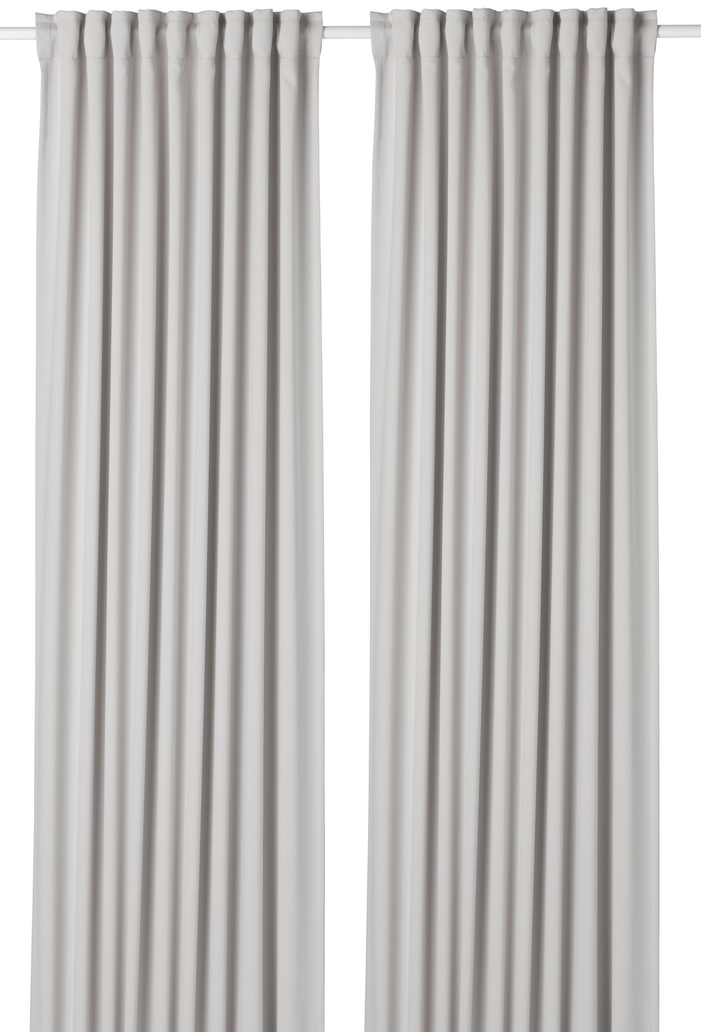 IKEA - MAJGULL osittain pimentävät verhot, 2 kpl, vaaleanharmaa/laskosnauha, 145x300 cm