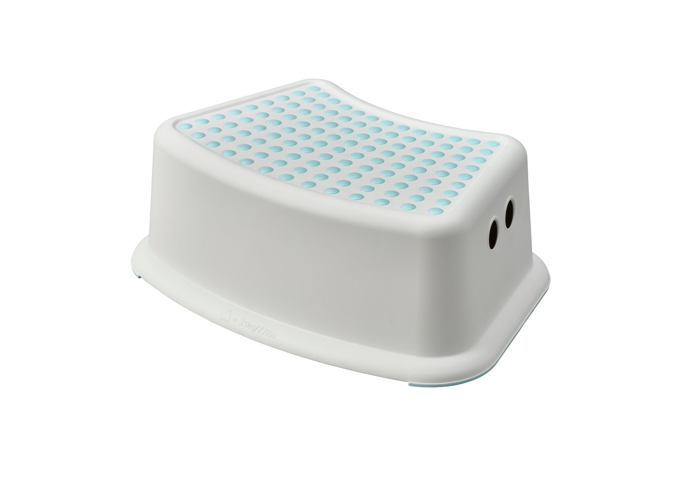 IKEA FÖRSIKTIG barnpall, vit/turkos