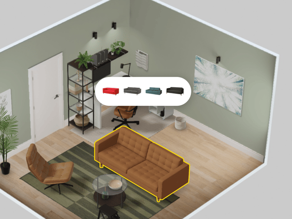 Design your own dream home with IKEA KREATIV: the tool to find out which furniture in which color suits you.