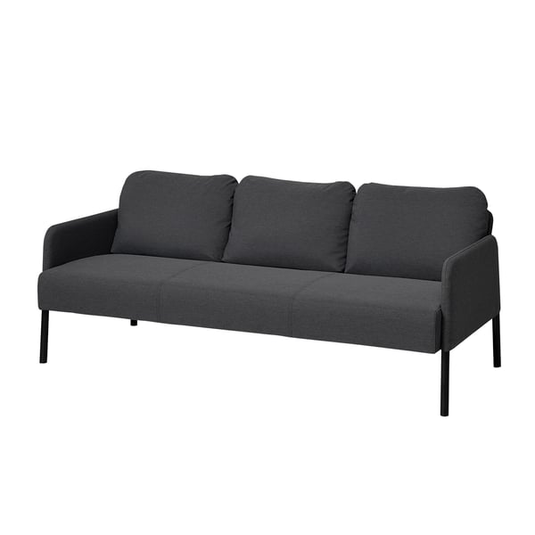 A Knisa dark grey GLOSTAD 3-seat sofa