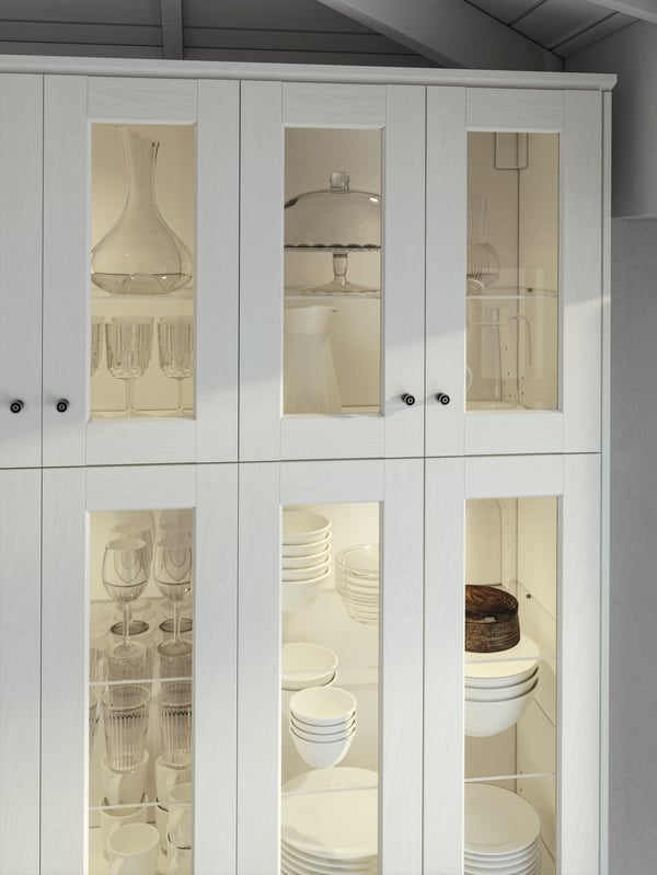 A white wood effect ENKÖPING glass door