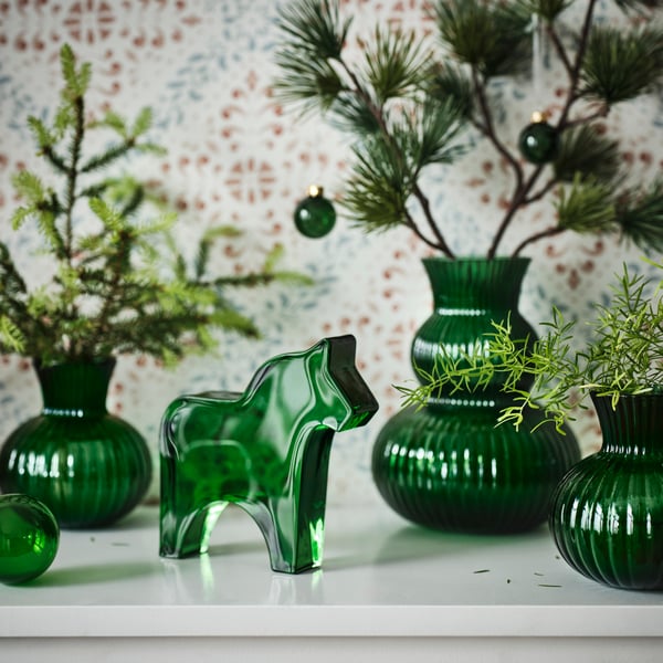 A green VINTERFINT decoration, horse