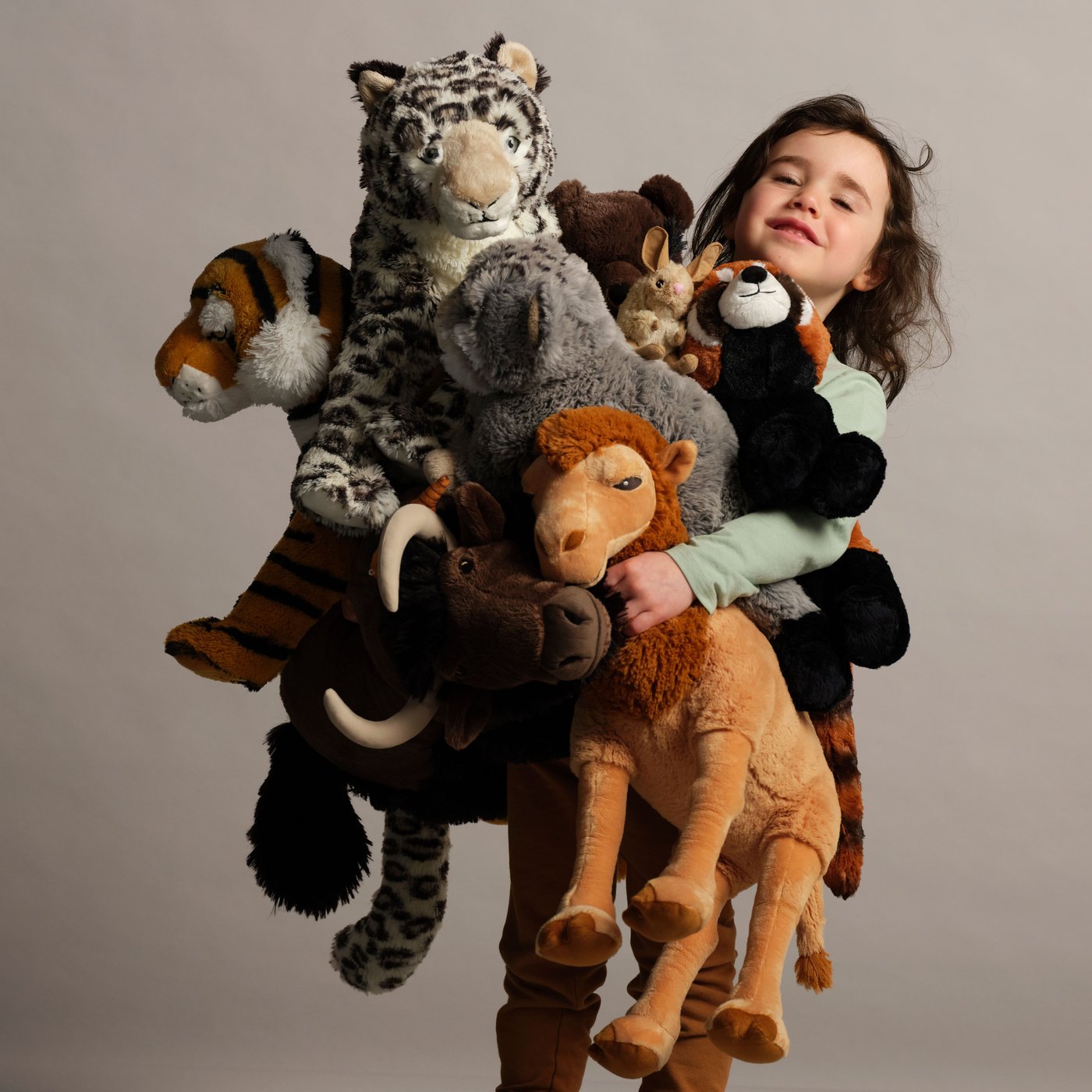 A Bengal tiger/striped light orange ALPTALL soft toy