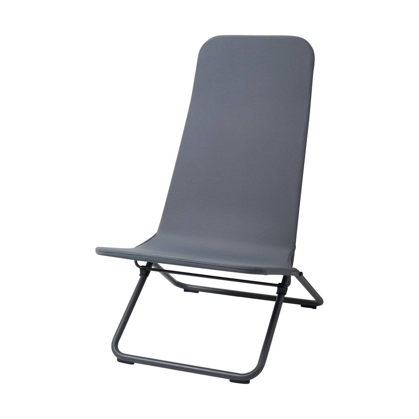 IKEA VIGGSÖ loungefåtölj, utomhus, hopfällbar mörkgrå