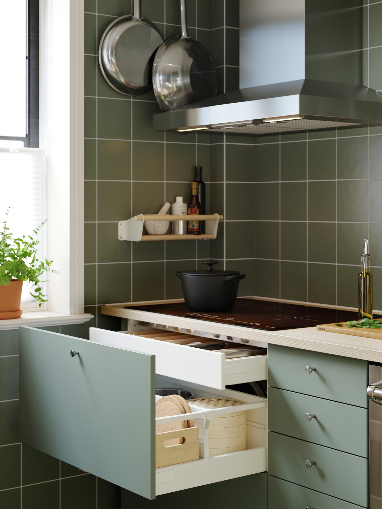 A Sage Green Kitchen With NICKEBO Fronts - IKEA CA
