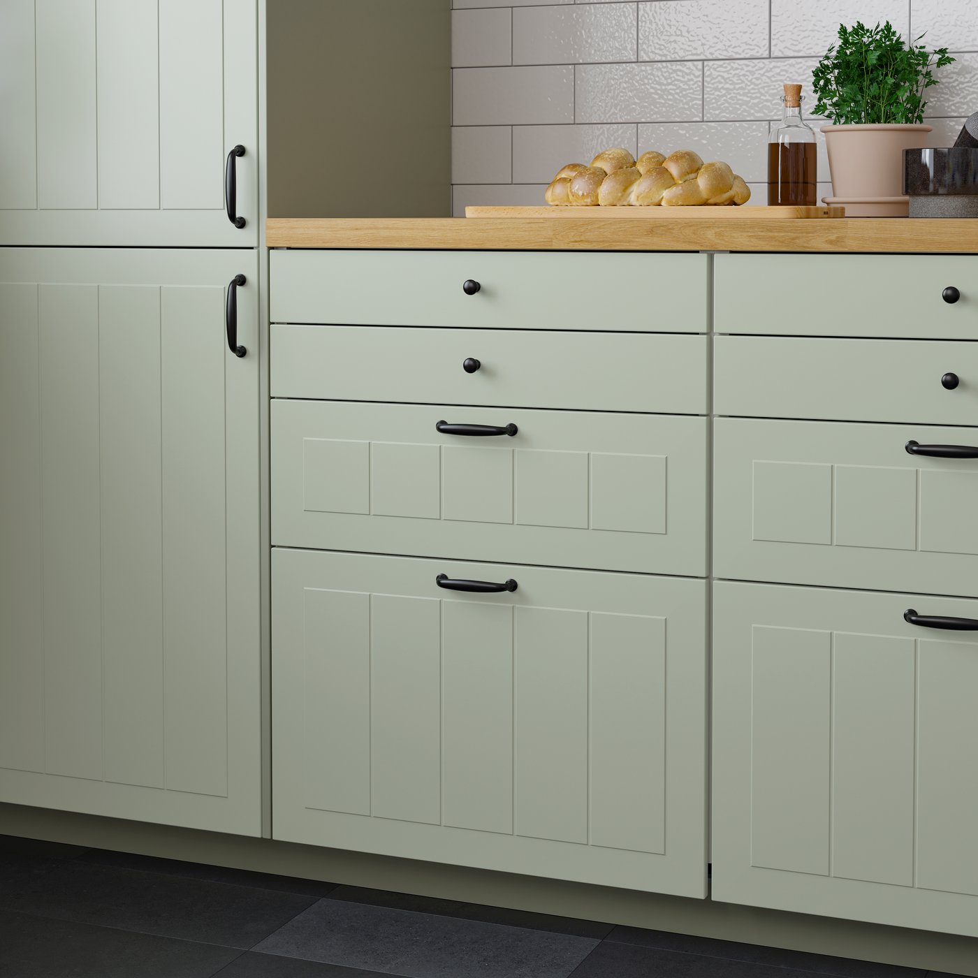 A light green STENSUND drawer front