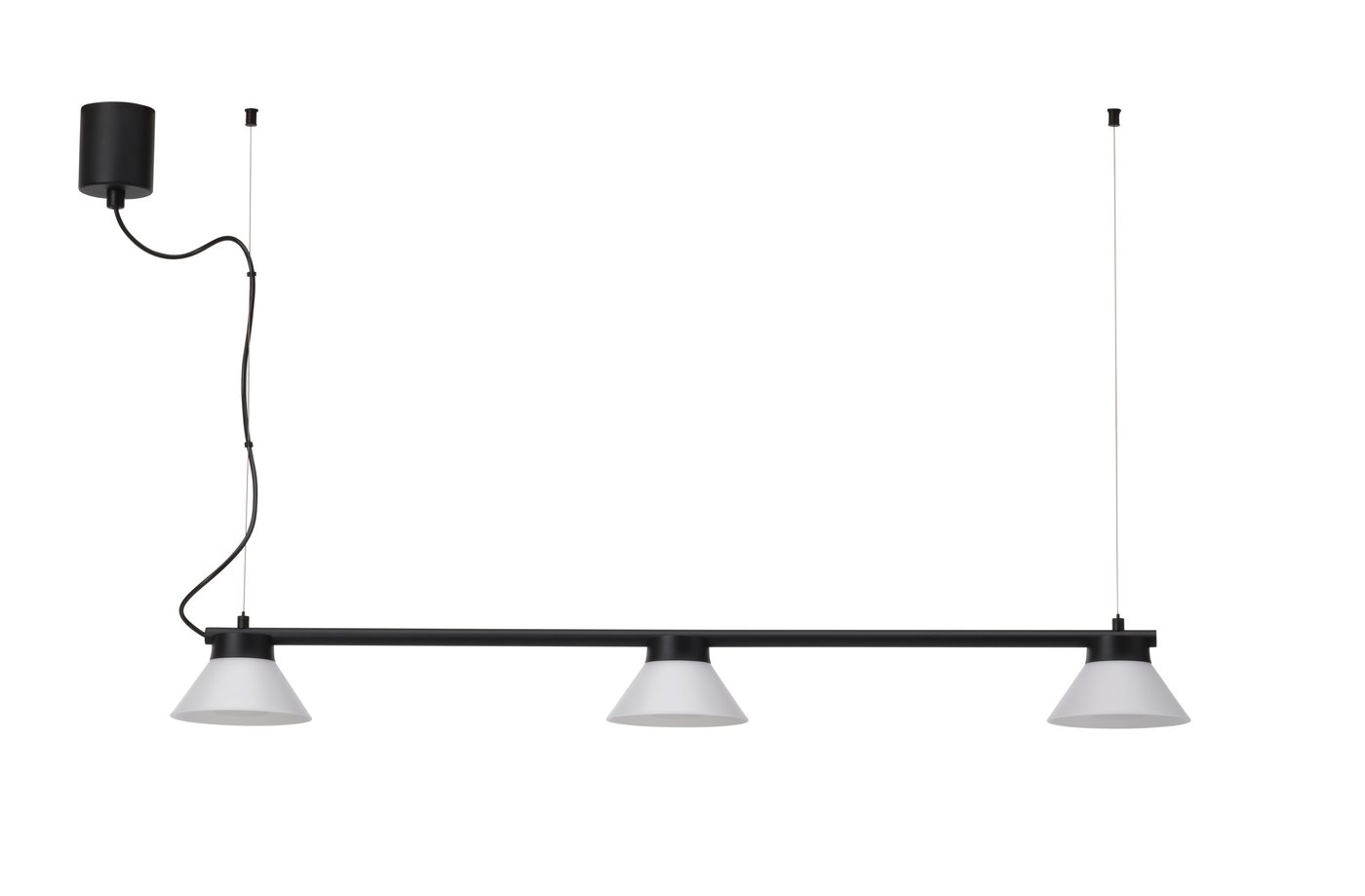 IKEA SAMBORD taklampa med 3 lampor, svart/vit