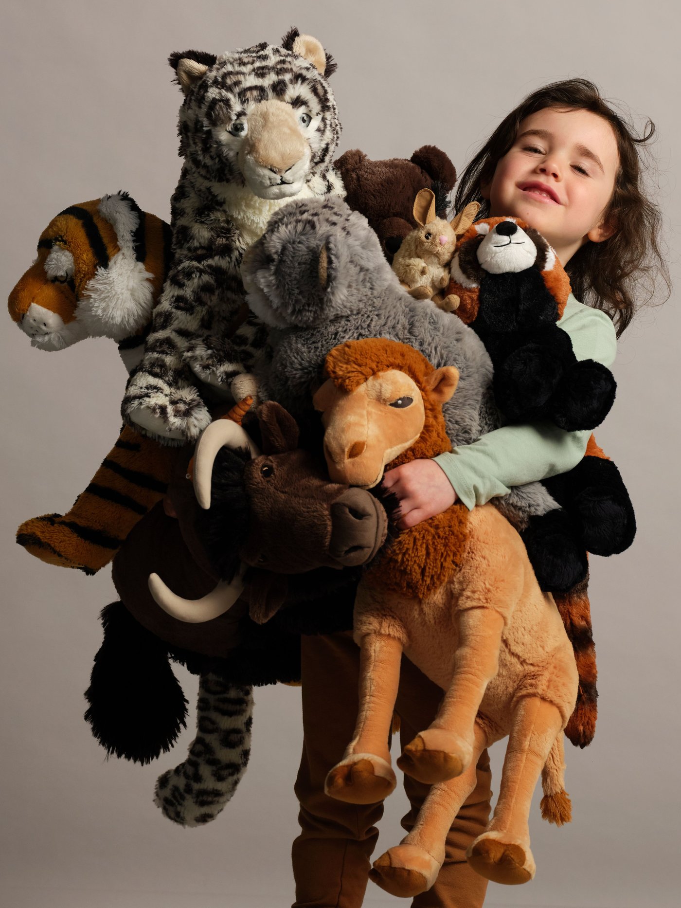 A Bengal tiger/striped light orange ALPTALL soft toy