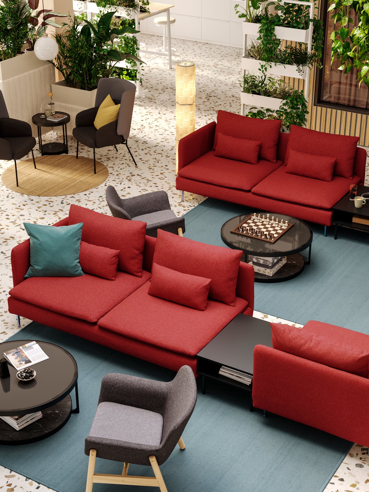 A beige-yellow SANELA cushion cover