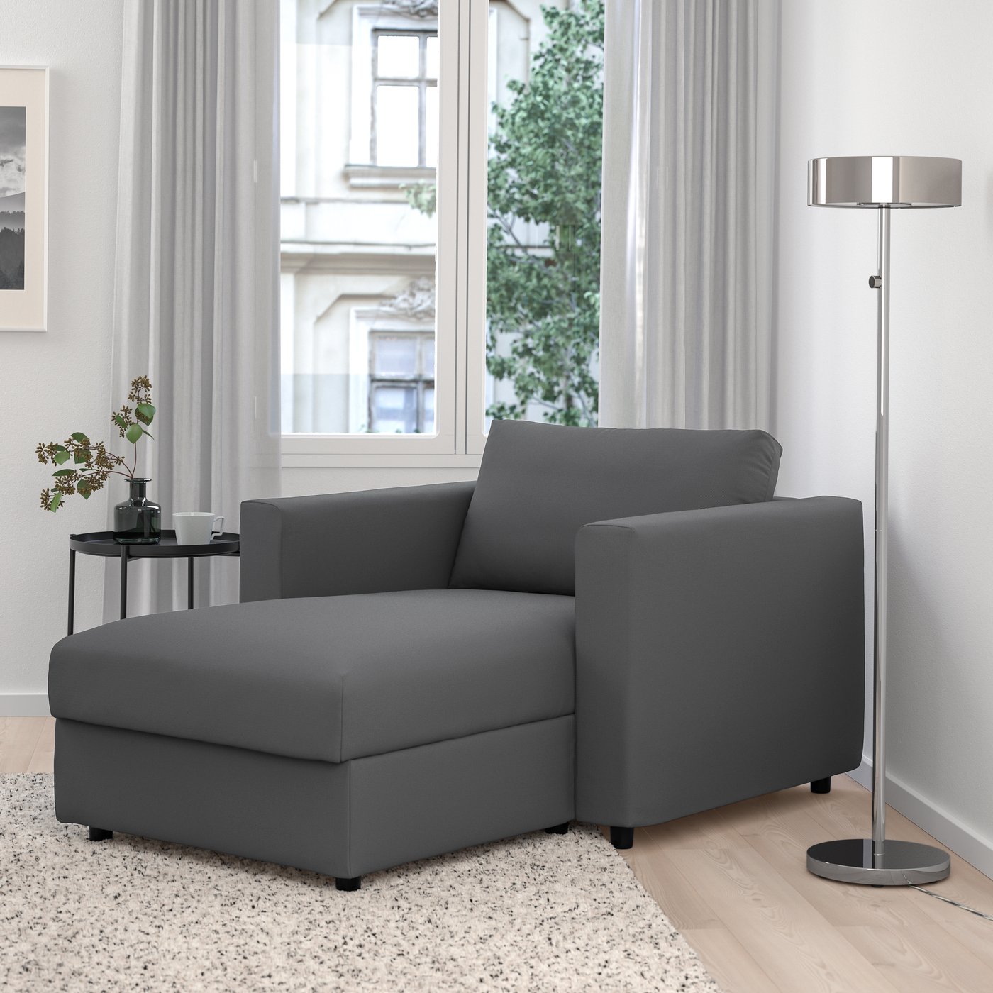 IKEA VIMLE schäslong, hallarp grå