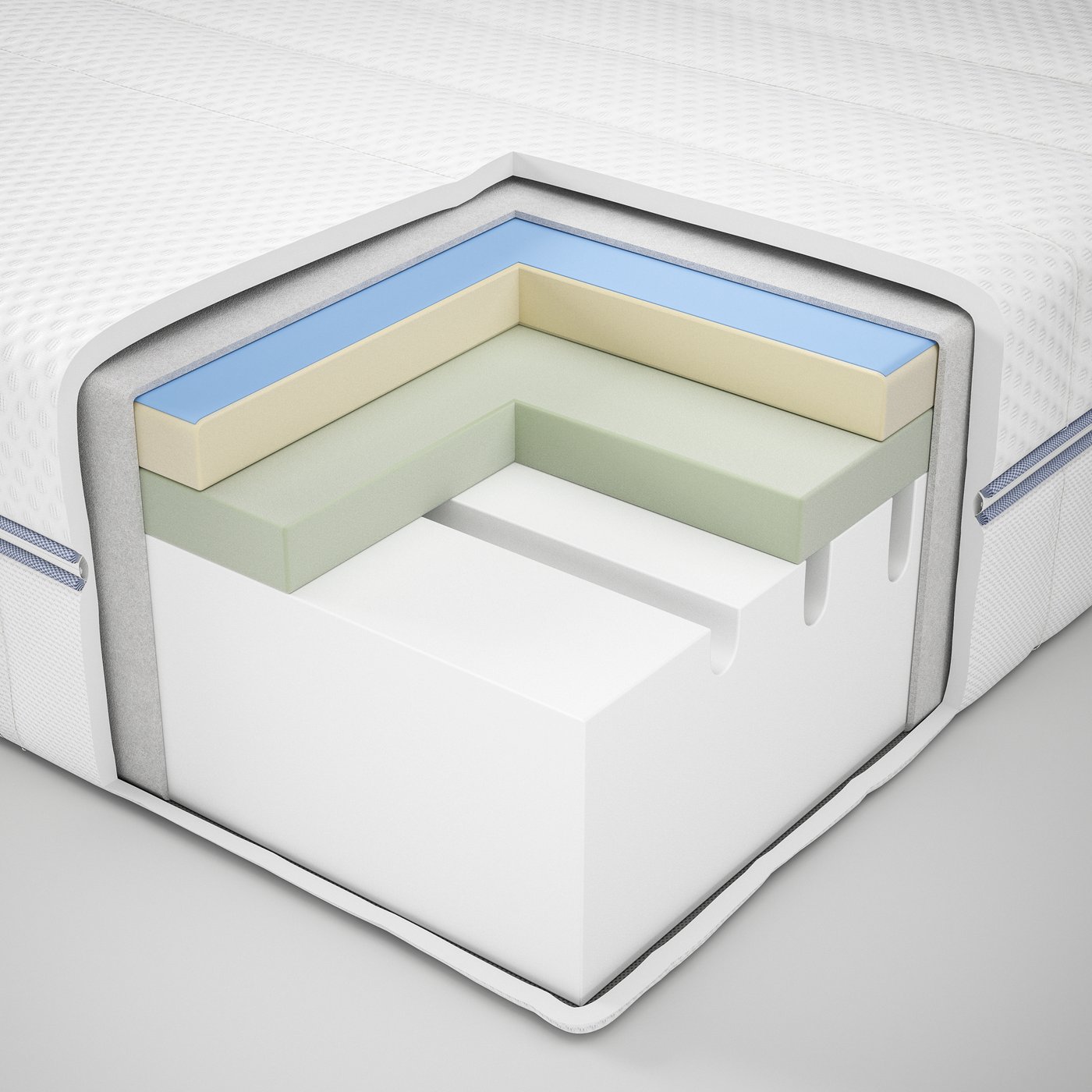 A medium firm/white ÅBROTTEN foam mattress in the NA