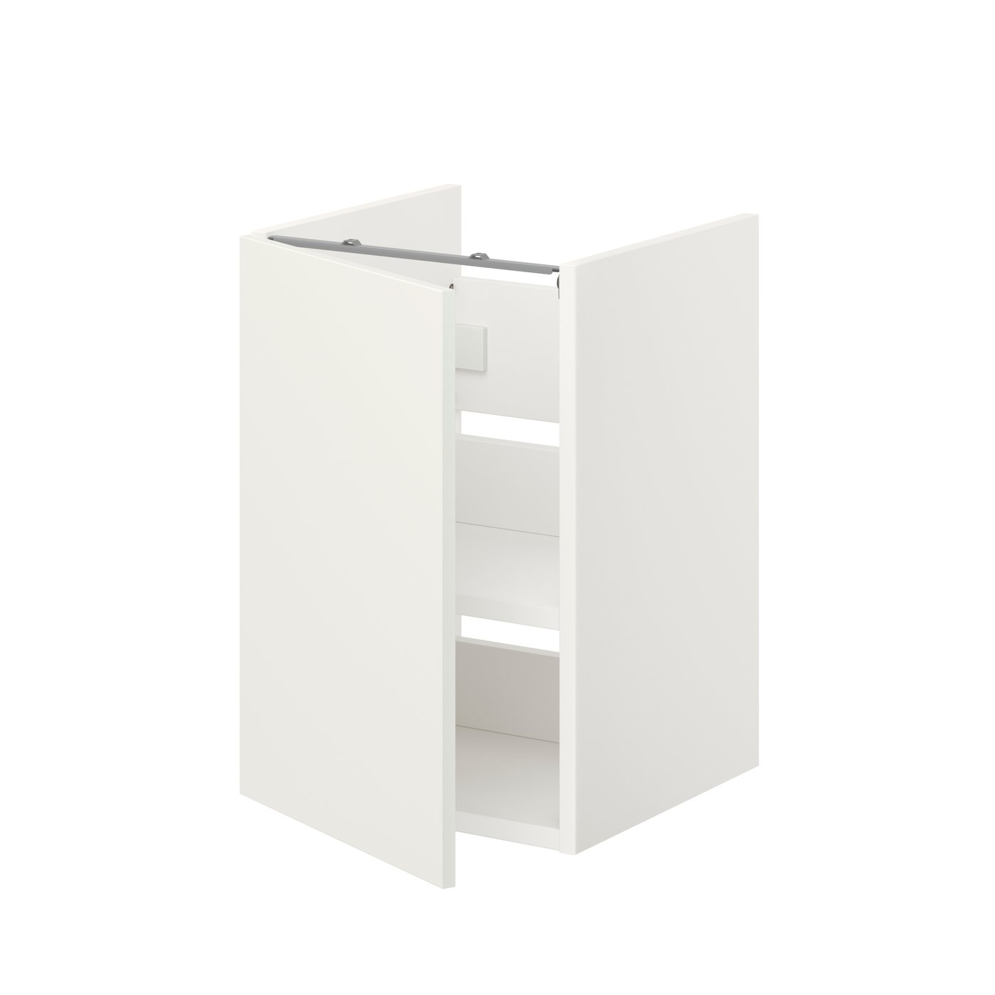 IKEA ENHET bänksk f tvättställ m hyllpl/dörr, vit, 40x42x60 cm