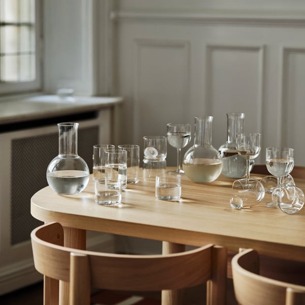 A glass STOCKHOLM 2025 carafe