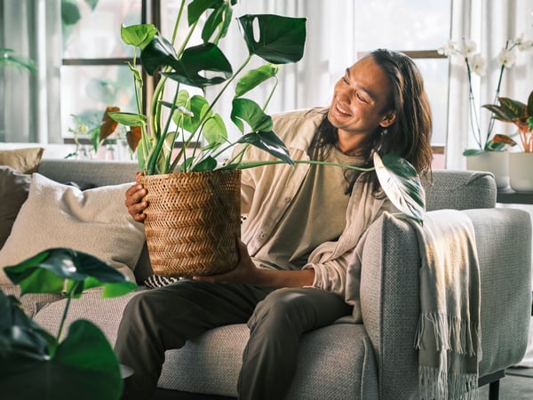 A handmade bamboo KLYNNON plant pot