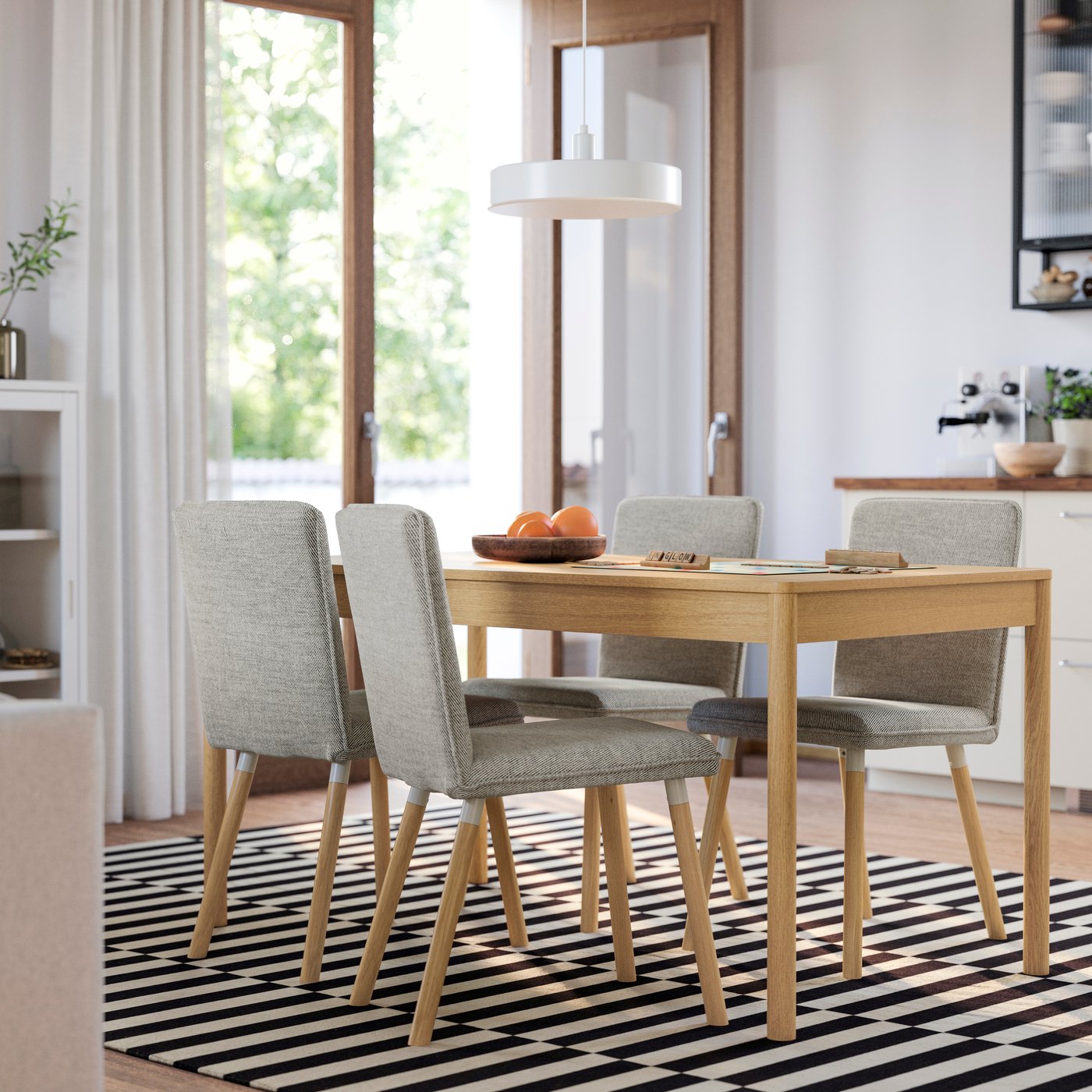 An oak veneer TONSTAD table