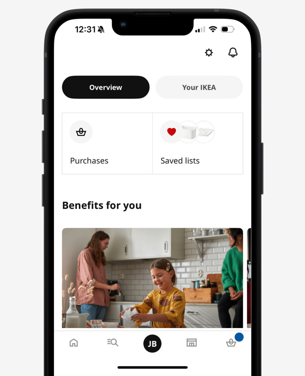 A phone showing the instructions on how to find your receipts