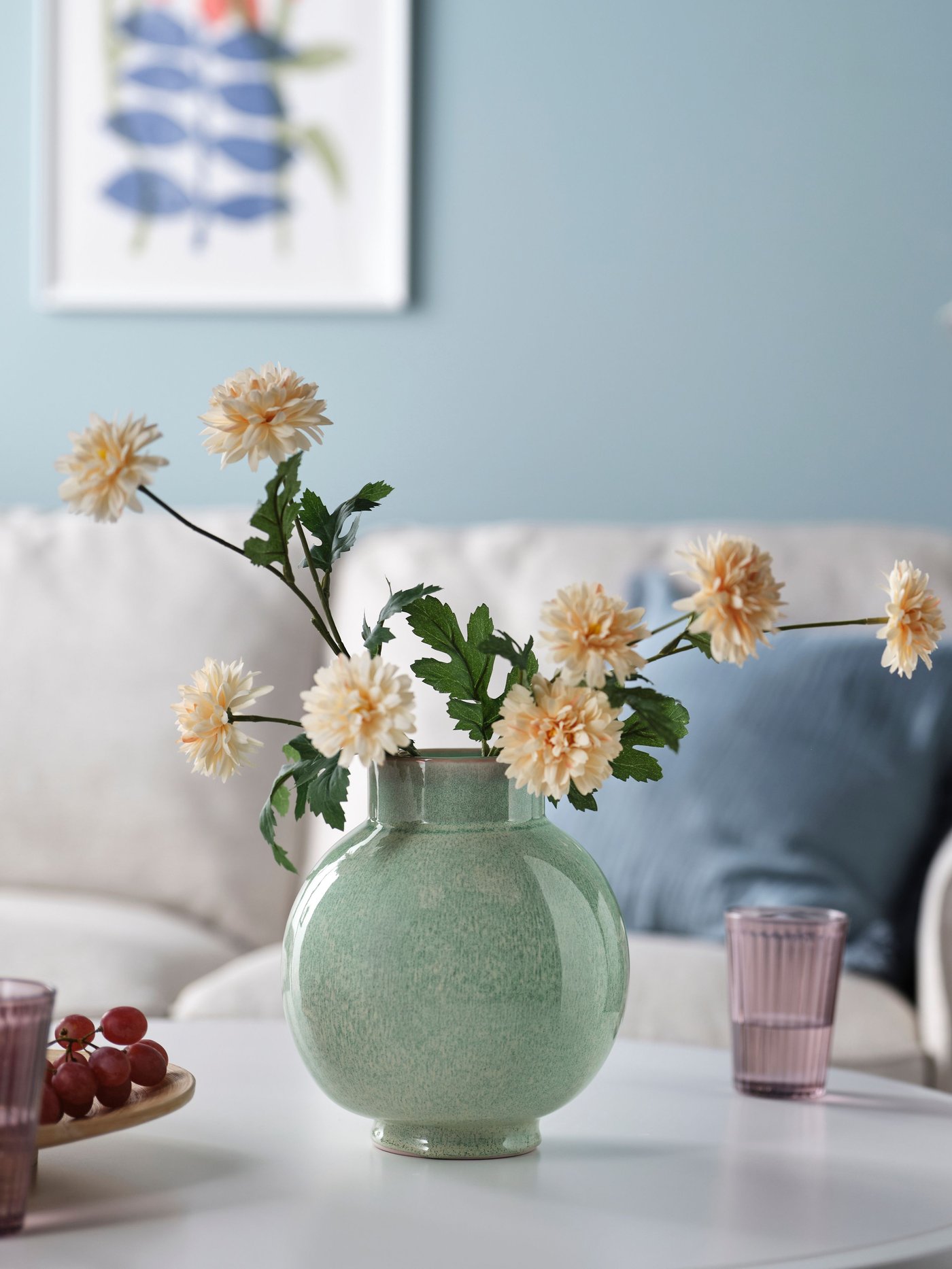 A light green GLANSGRAN vase