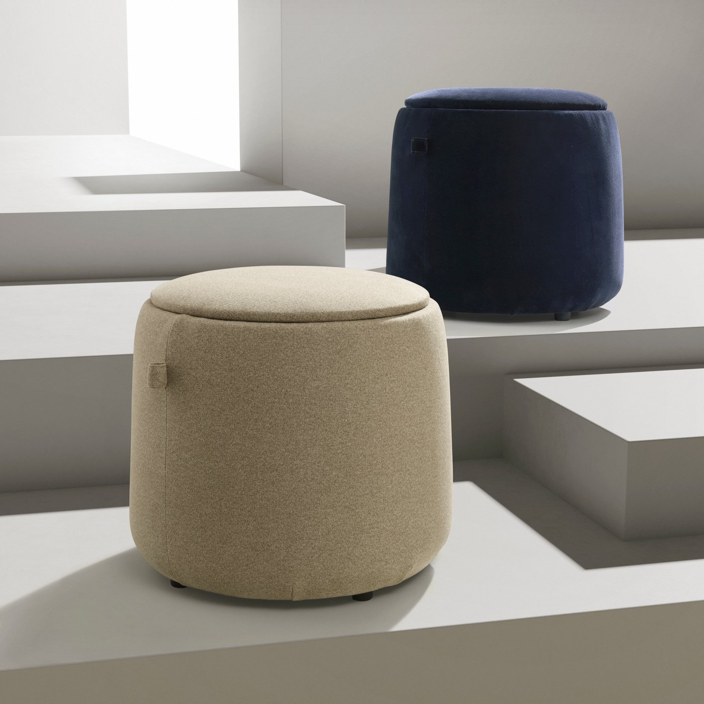 A with storage/Tonerud dark beige JÄRRESTAD pouffe