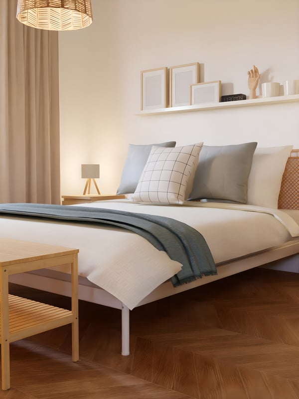 bed in room setting