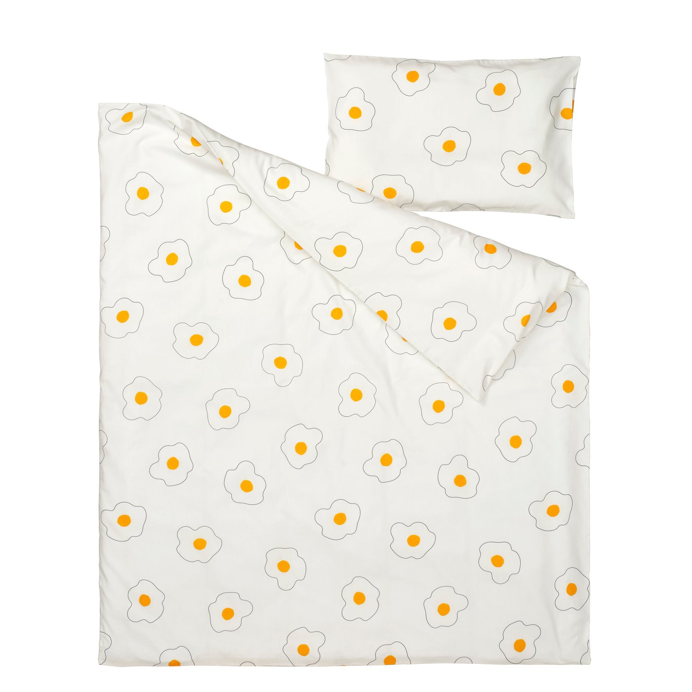 Bílo žlute květinové povlečení pro jednolůžko