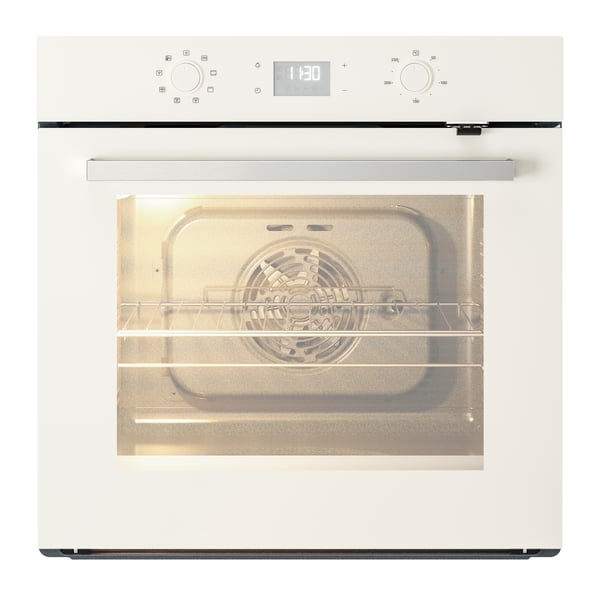 An IKEA 500/white glass BEJUBLAD forced air oven