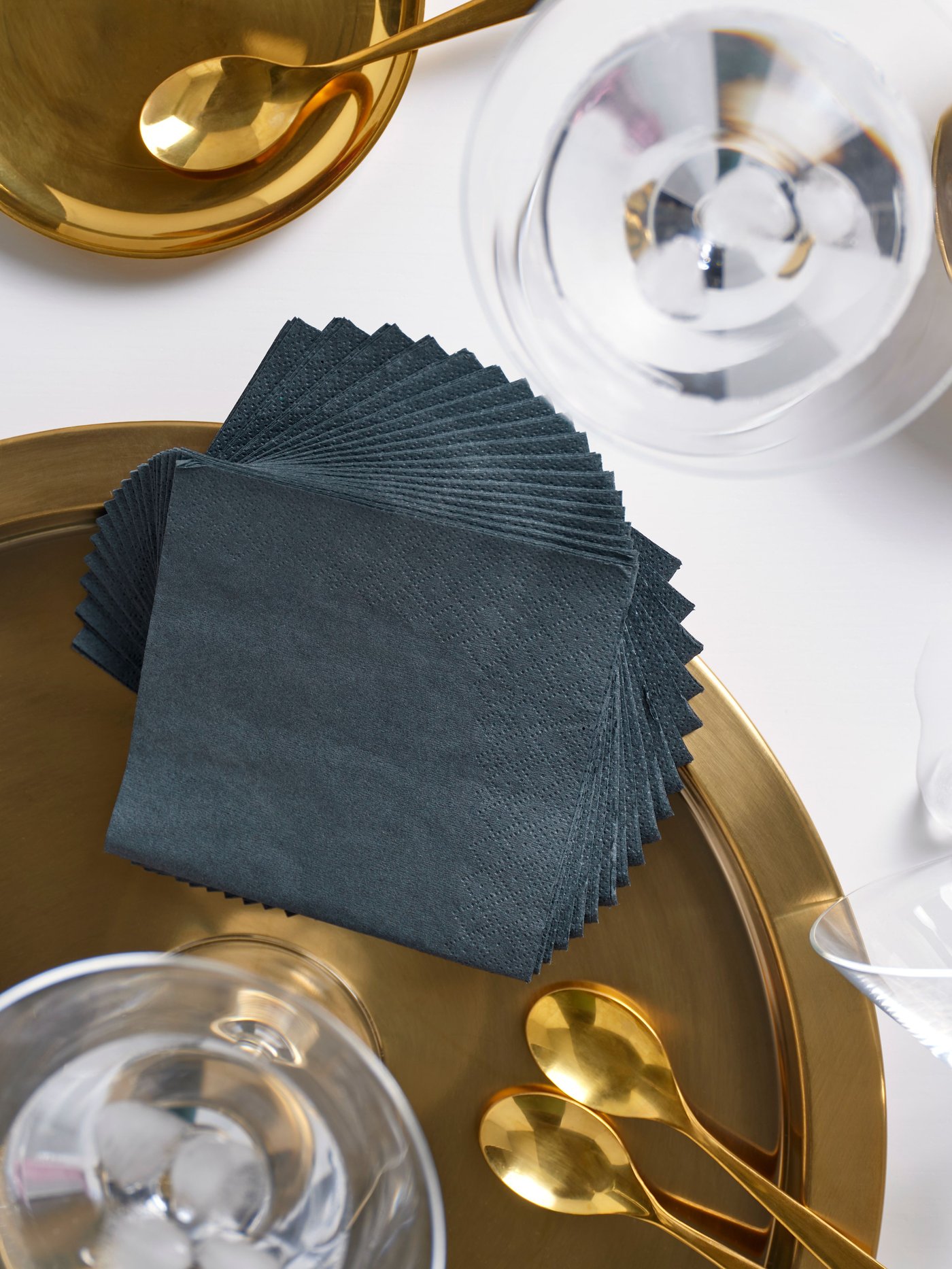 A dark grey FANTASTISK paper napkin