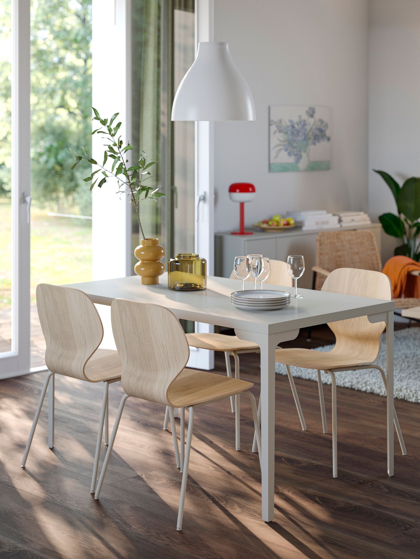 A light grey-beige/straight light grey-beige SKÅLSTA table