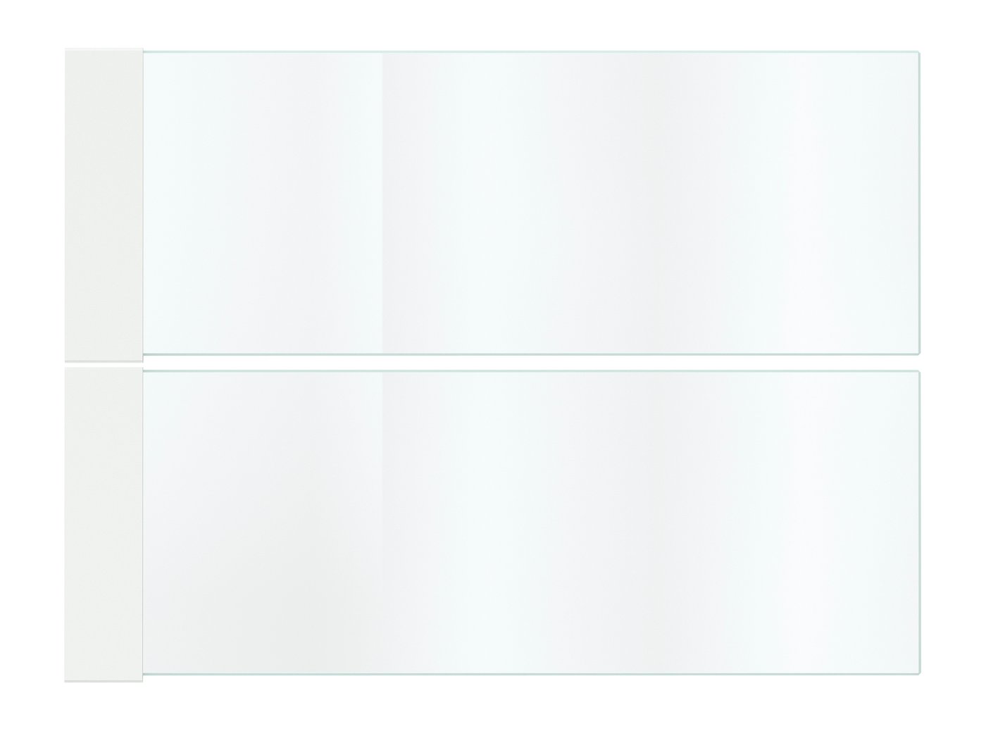 IKEA MAXIMERA påbyggnadssida för låda, hög, glas, 37 cm