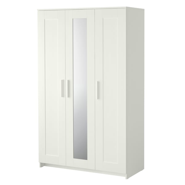 A white BRIMNES wardrobe with 3 doors