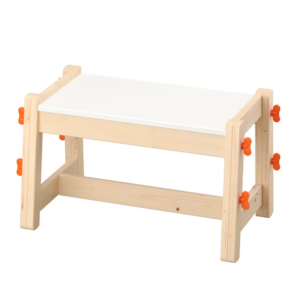 An adjustable FLISAT children's bench in the NA