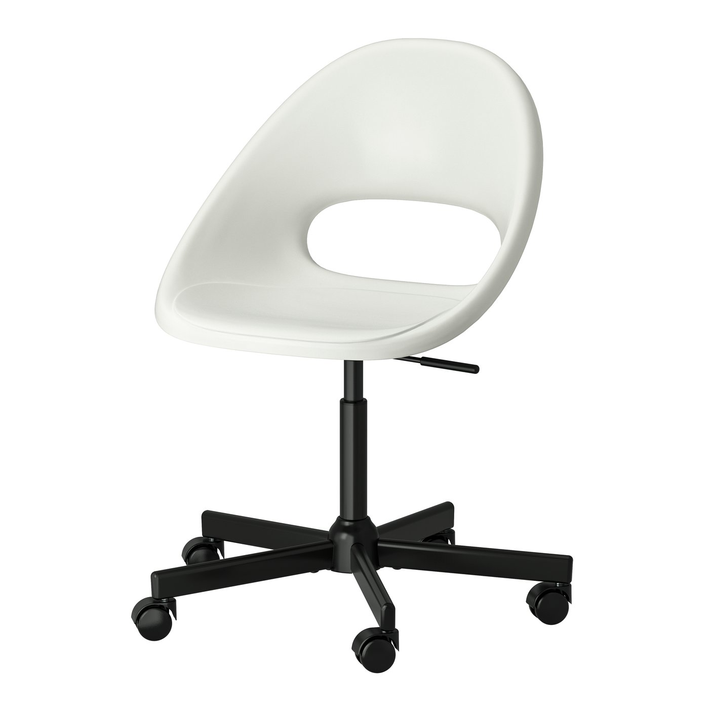 IKEA - LOBERGET/MALSKÄR Drehstuhl, weiß/schwarz