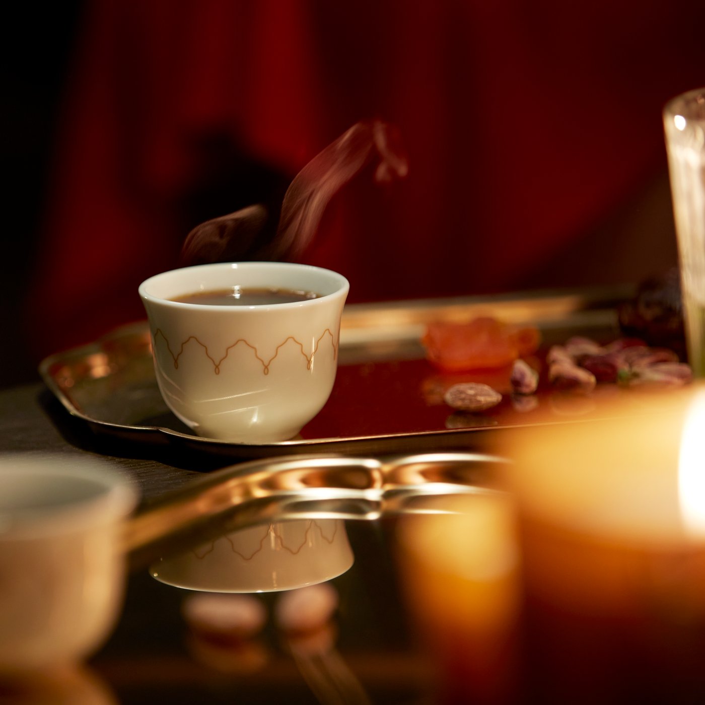 A mini/gold-colour GOKVÄLLÅ side plate