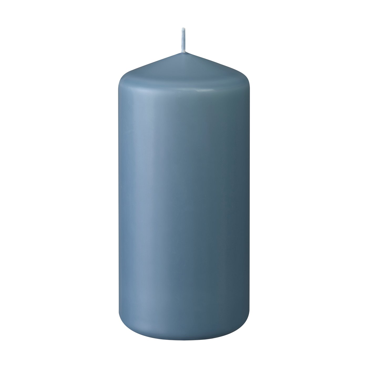 IKEA DAGLIGEN blockljus utan doft, mörk gråblå, 14 cm