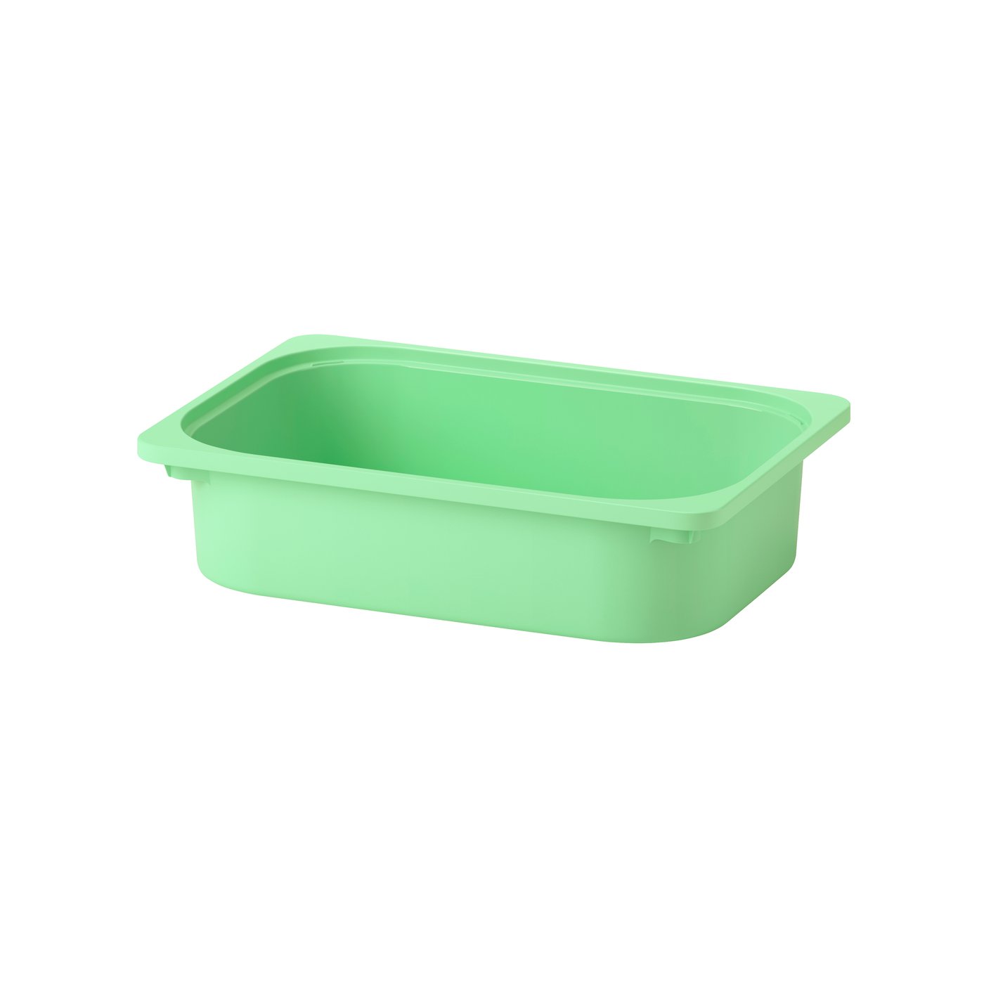 A light green TROFAST storage box