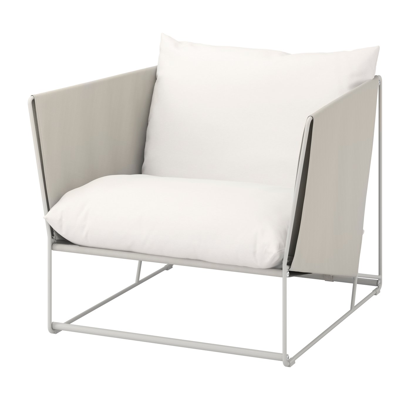 IKEA HAVSTEN utefåtölj, beige/beige, fåtölj, utomhus