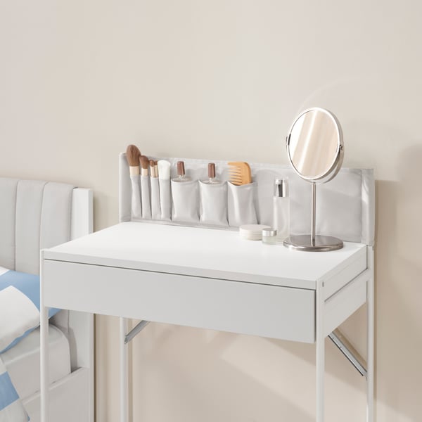 A white/light grey BRUKSVARA dressing table