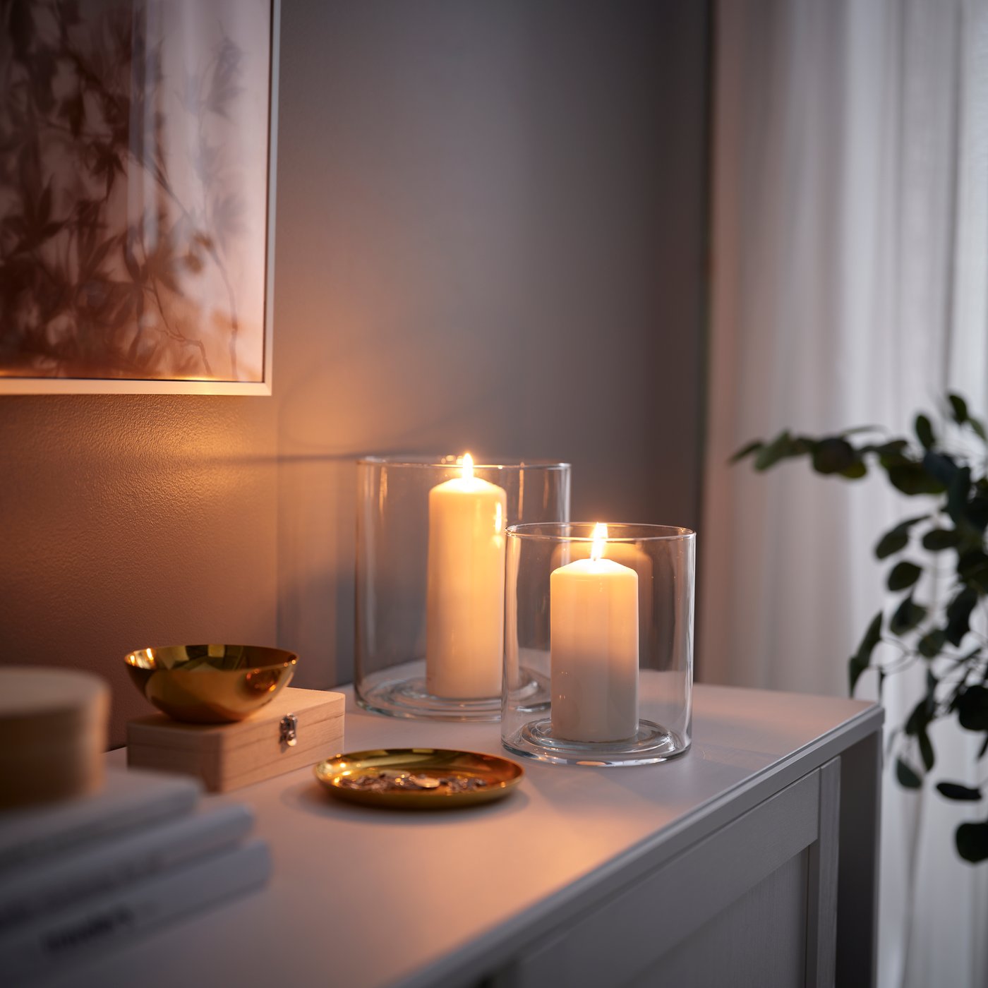 Bougeoir PILFINK en verre transparent