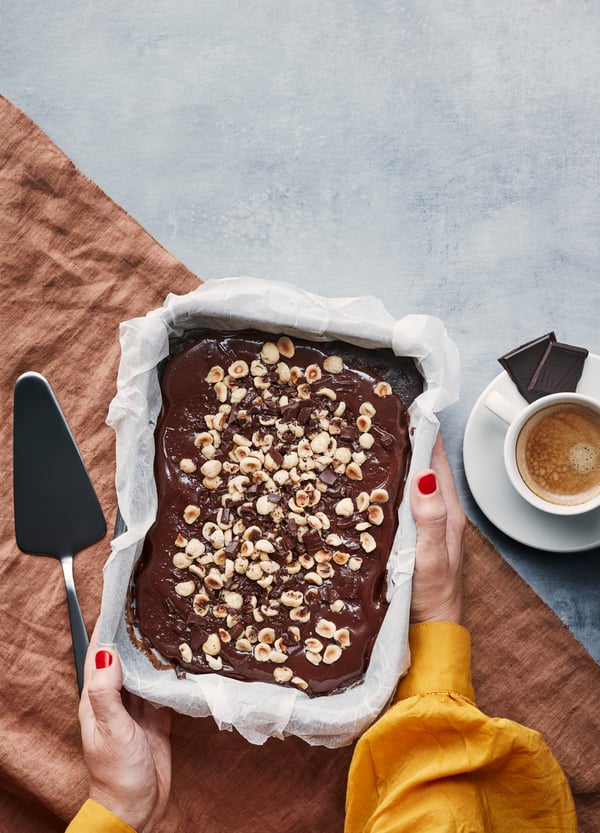 Brownies sans gluten au café et aux noix