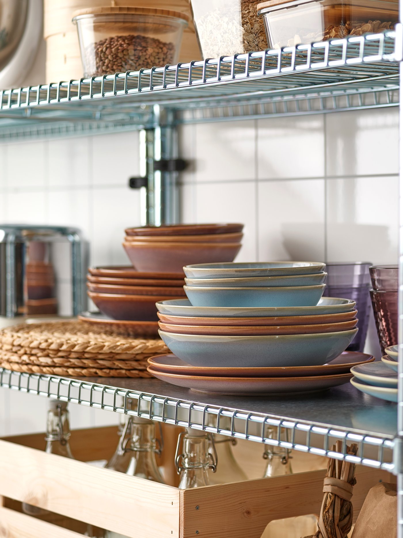 A light blue FÄRGKLAR bowl