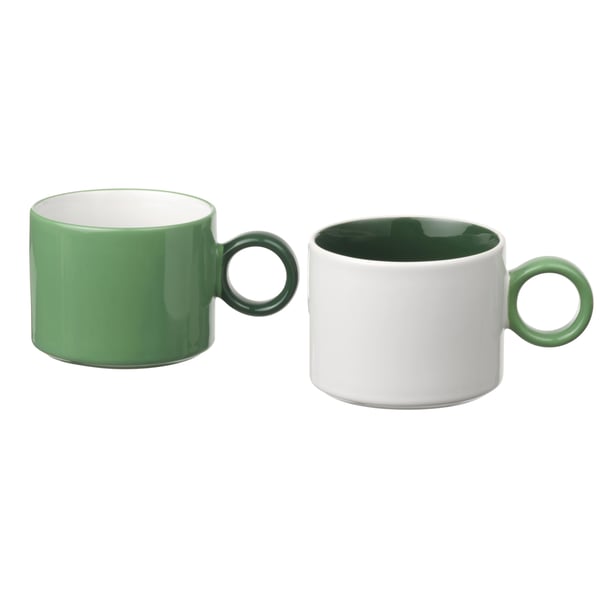 A white/green PIGGÅL mug