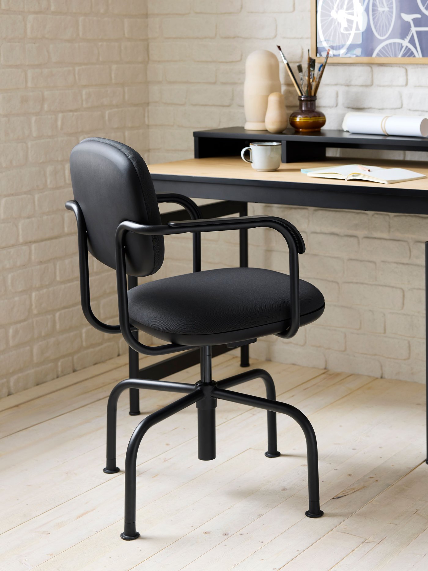 swivel chair 49 cm Gräsnäs dark grey

