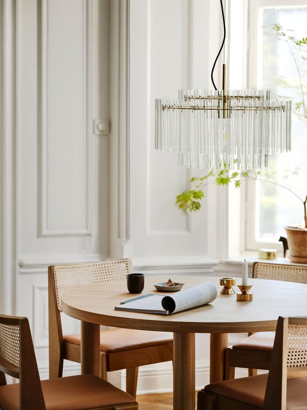 A brown STOCKHOLM 2025 mug in the dining room