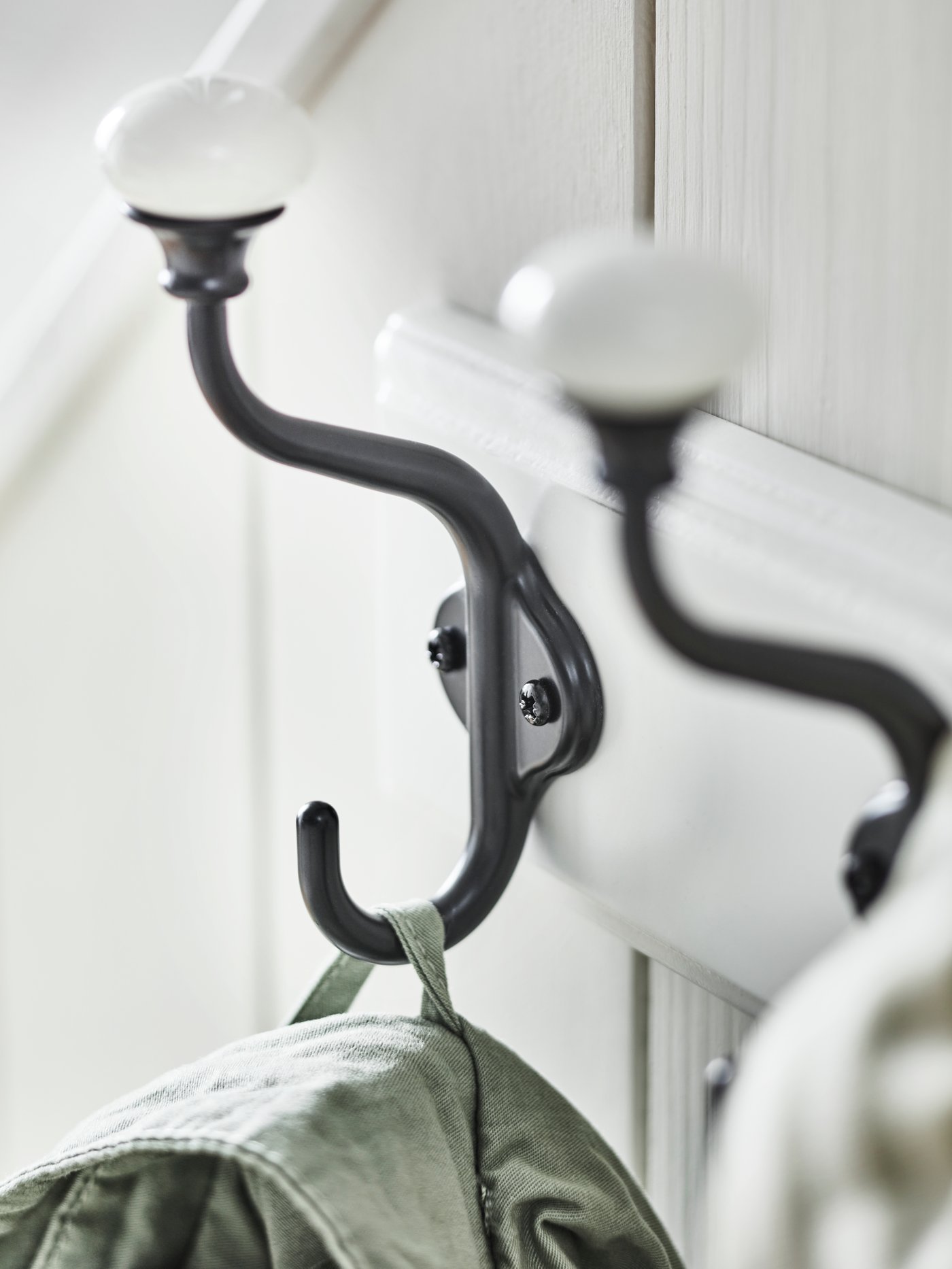 Patère à 5 crochets LANDKRABBA blanche