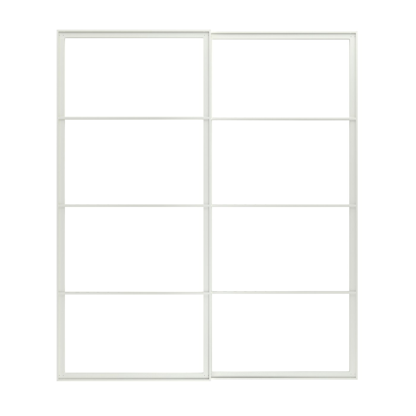 IKEA PAX ram till skjutdörrpar med skena, vit, 200x236 cm