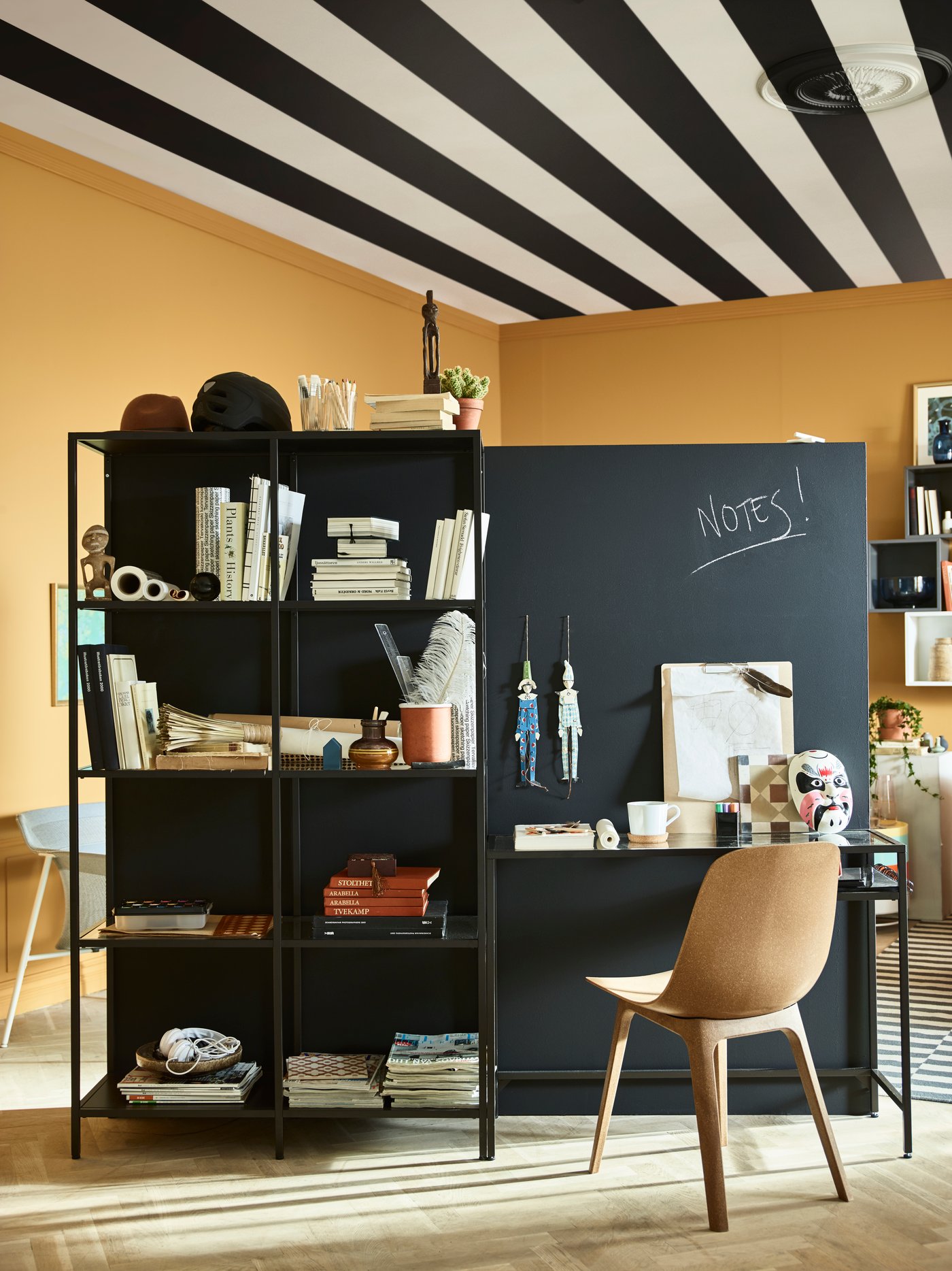 A brown ODGER chair in the living room