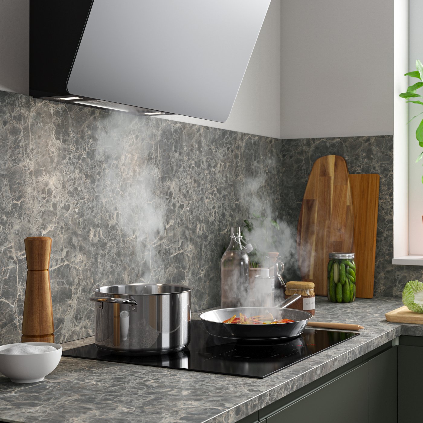 Индукционная варочная панель КОЛСТАН ИКЕА 500 черная.