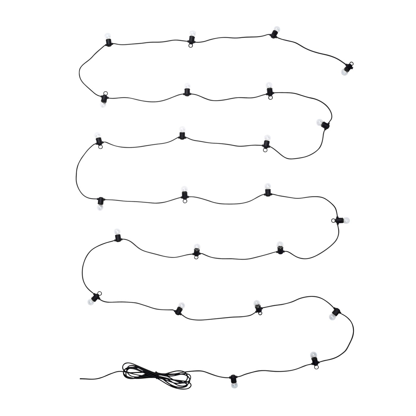 IKEA UTSUND LED ljusslinga med 24 ljus, utomhus svart
