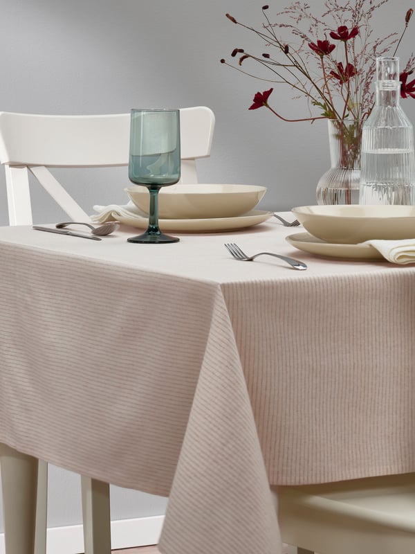 A beige SILVERARV tablecloth
