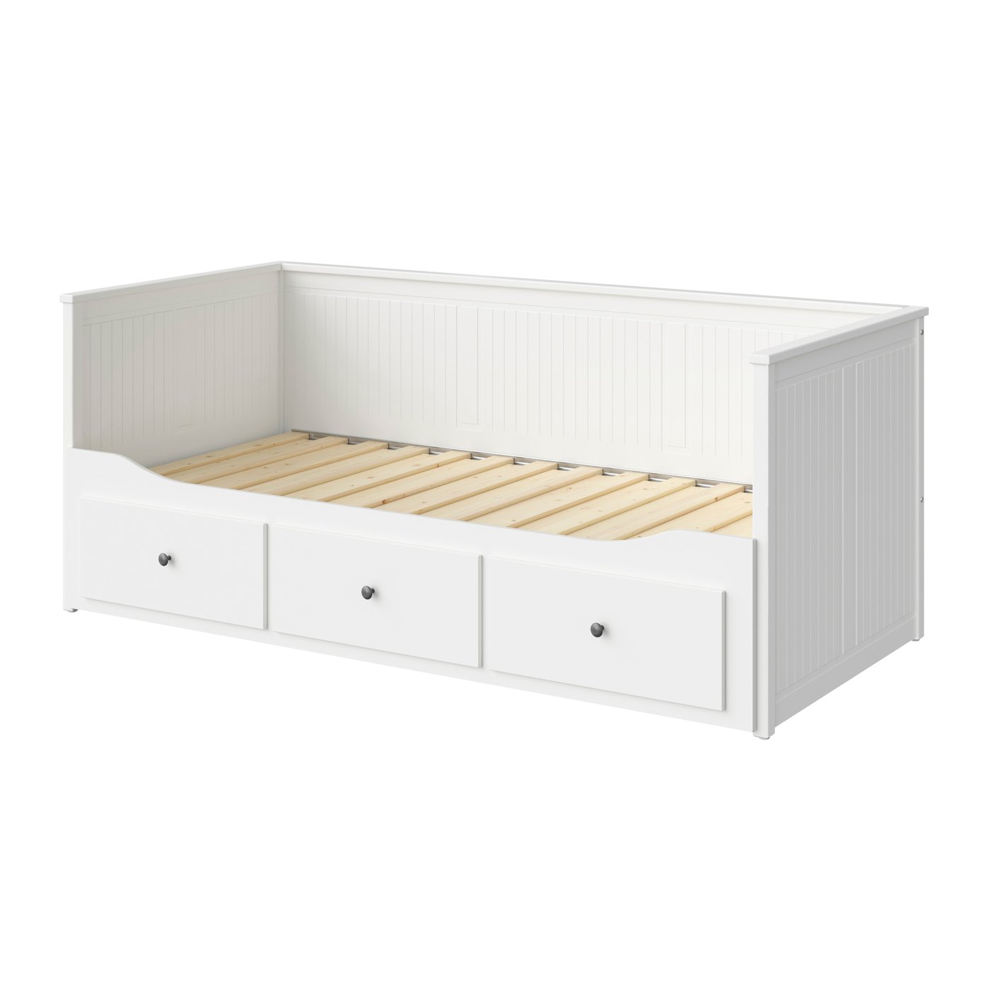 IKEA HEMNES dagbäddstomme med 3 lådor, vit, 80x200 cm