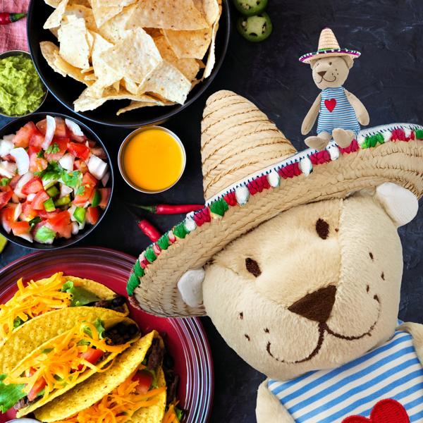 Tacobuffet i restauranten for hele familien.